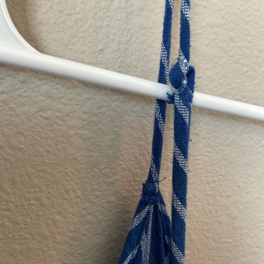 Everly xs blue. Pinstriped wideleg Jumpsuit - Picture 4 of 7